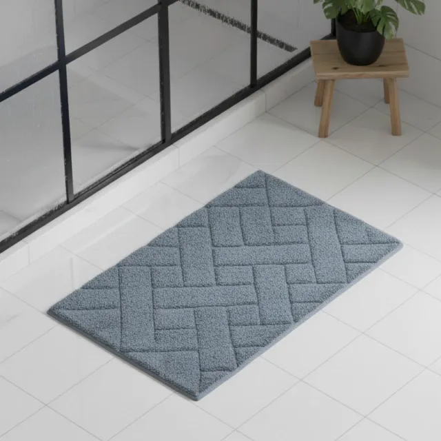 Alfombra baño Brick azul
