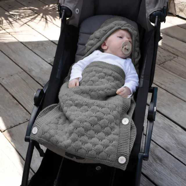 Bolsa de dormir tejida bebe Winnie gris